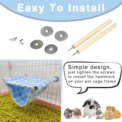 Image of Guinea Pig Hammock Bed Hamster Summer Bedding House Rat Hideout Cave Hut Bird Hanging Swing Stand Perch Small Pet Nest Cage Toy for Chinchilla Hedgehog Ferret Sleeping