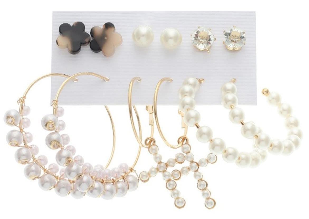 ANNACREATIONS Latest Stylish Golden combo of pearl stud Resin earrings set for Women Girls (STYLE 13) (B09Z82X3GP) Amazon Price History, Amazon Price Tracker