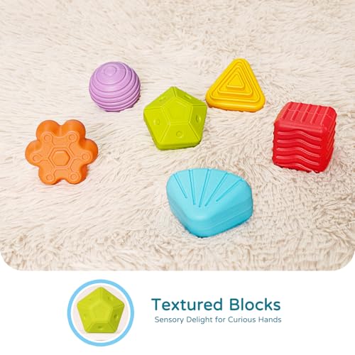 Image of LiKee Montessori Toys for 1 Year Old Multi Sensory Shapes, Toddler Developmental Learning Birthday Gifts, Baby Toys 12+ Months (Shape Sorter Cube)