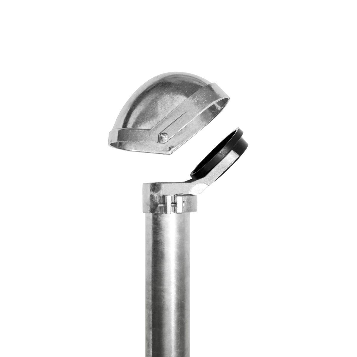 PremiumX nasadka masztu z otworem na kabel, aluminium, do uchwytów krokwi dachowych SAT, uchwyt ścienny, średnica 48-52 mm, aluminium