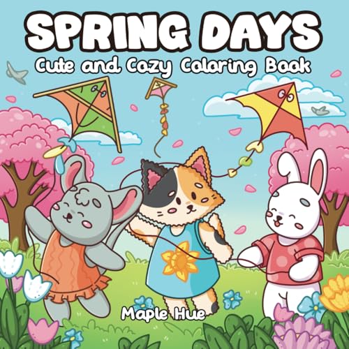Spring Days: Cute and Cozy Coloring Book for Adults and Teens Featuring Flowers, Animals, Cozy Spaces & Everyday Moments for Relaxation image 2
