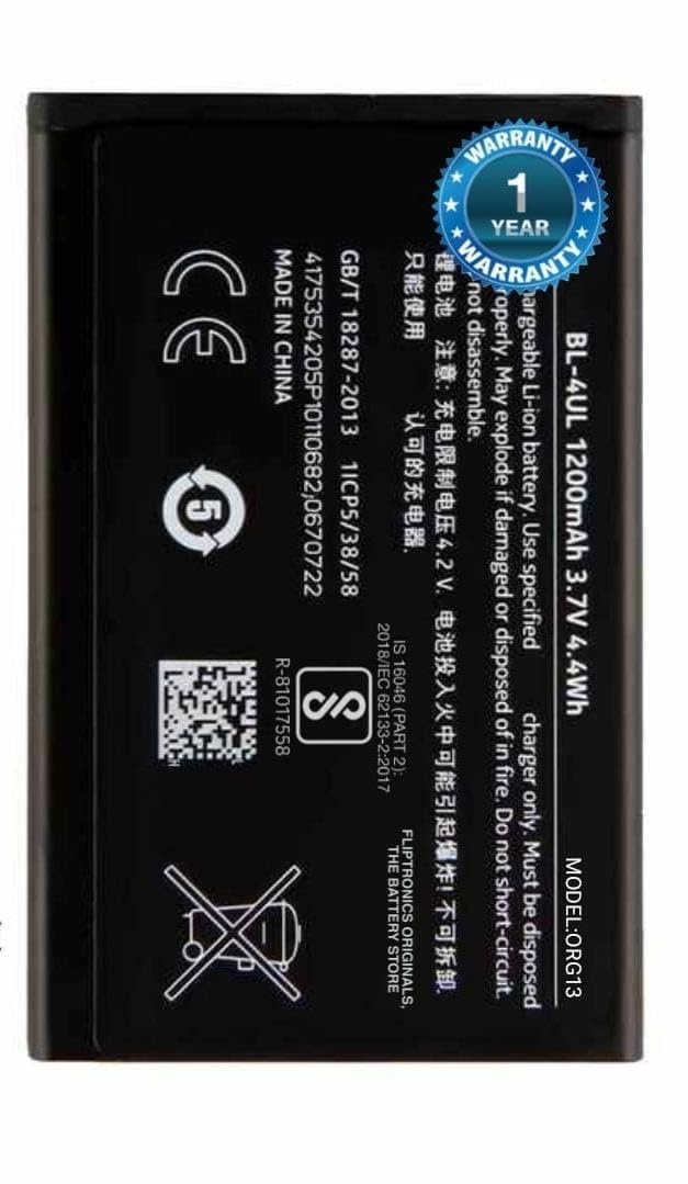 Original BL-4UL Battery for Nokia 3310 / Asha 225 220 230 Battery with 1 Year Warranty** (Nokia BL-4UL)