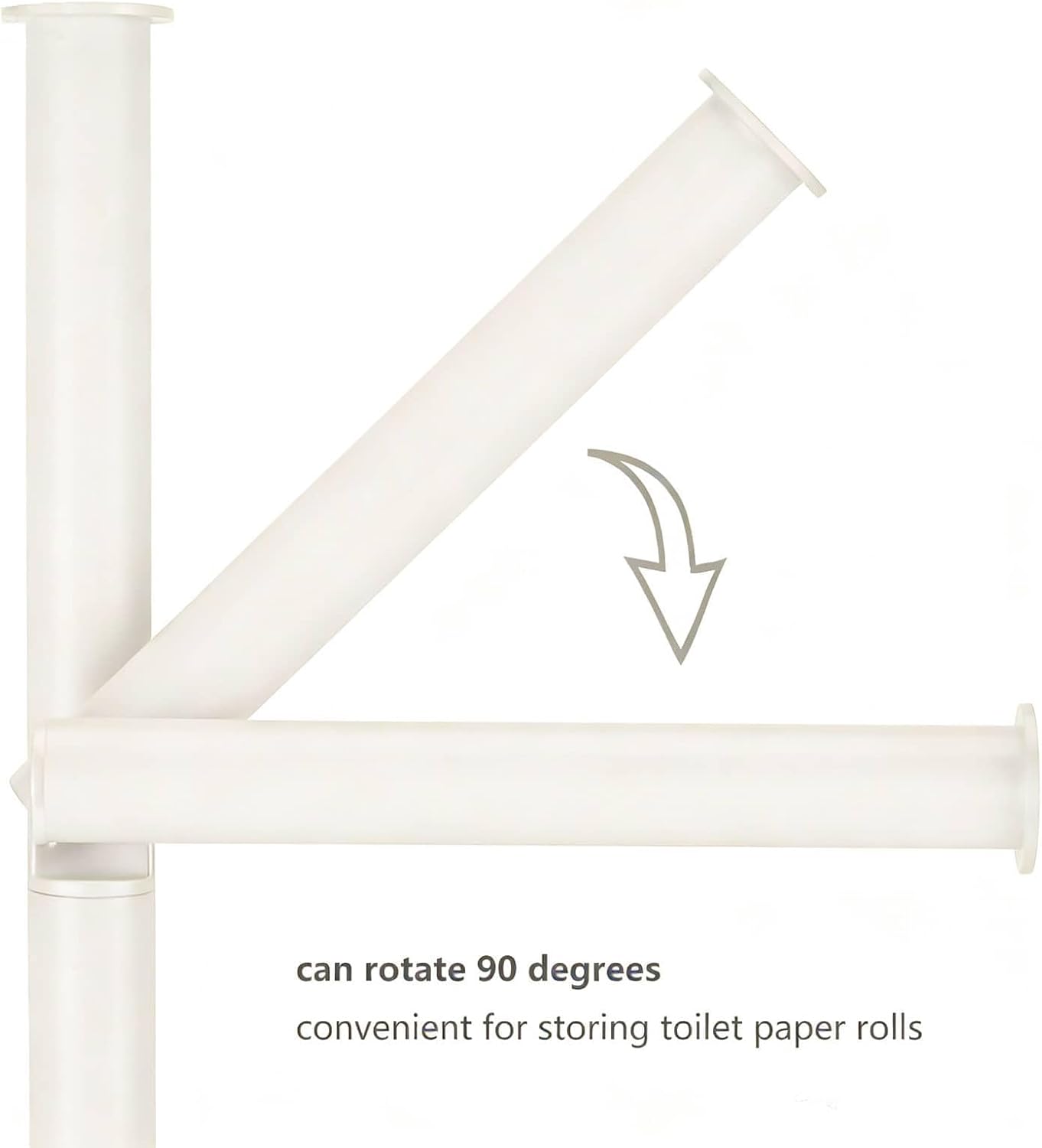 simpletome Toilet Paper Holder Stand with Storage Stable Weighted Base Bathroom Freestanding Toilet Roll Holder (Matt Cream)