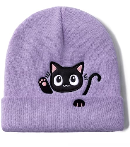 Cat Beanie Hats for Women Cute Cat Lovers Gifts...