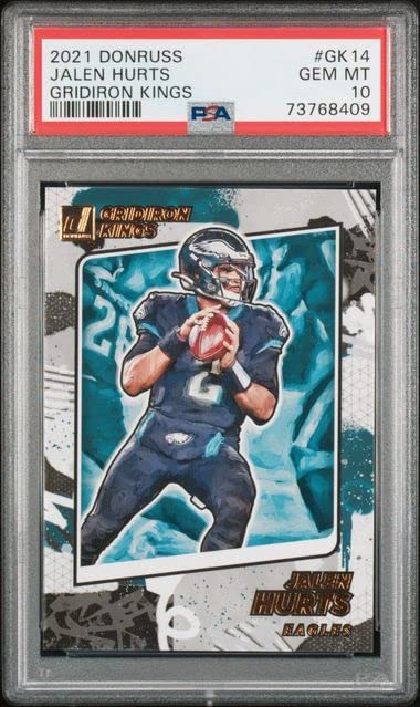 Jalen Hurts 2021 Panini Donruss Gridiron Kings Card #GK14 Graded ...