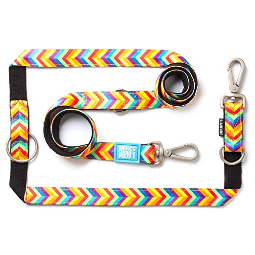 Max & Molly 6-in-1 Hands Multi-Function Dog Leash, Ultra Soft Padded Neoprene, Summertime XS