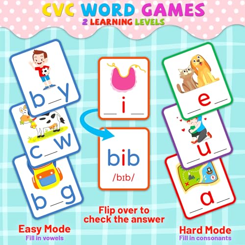 Save 50% on CVC Word Games Spelling Flash Cards for Kids - Image 5