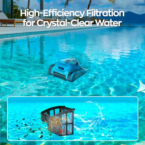 LODOBA Pool Vacuum for Inground Pools & Above Ground Pool, Cordless Robotic Pool Cleaner with 180W Brushless Motor, 3-Hour Runtime, Wall-Climbing Pool Robot Scrubber for Pools up to 2150 Sq.Ft. by Lodoba - Used condition - Image 9