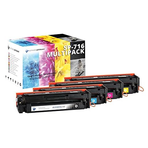 schneiderprintware 4 Toner 40% höhere Reichweite kompatibel zu 716bk 716C 716Y 716M für Canon i-Sensys LBP5050 MF8030Cn MF8040Cn MF8050Cn MF8080Cw