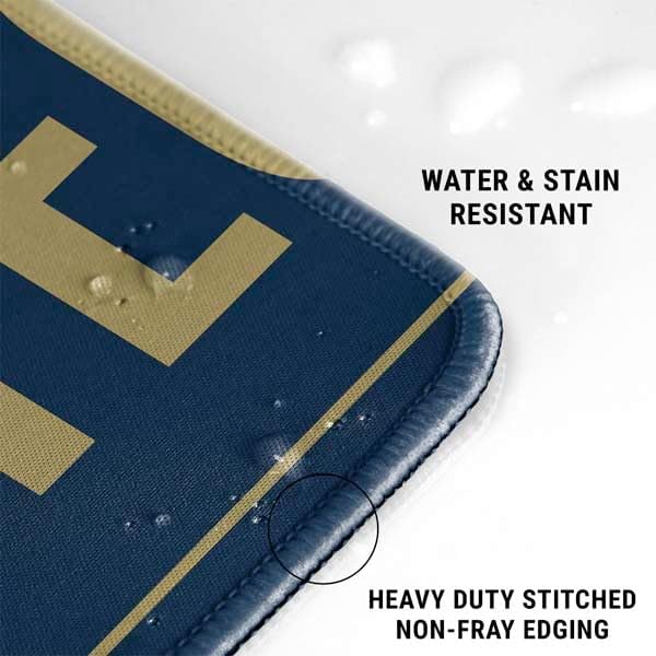 Skinit Extra Large Gaming Mouse Pad - Officially Licensed Georgia Tech Est 1885 Design with Stitched Edges, Waterproof, Non-Slip Rubber Base, Desk Mat for Keyboard & Mouse, 35.75" x 15.4" inches