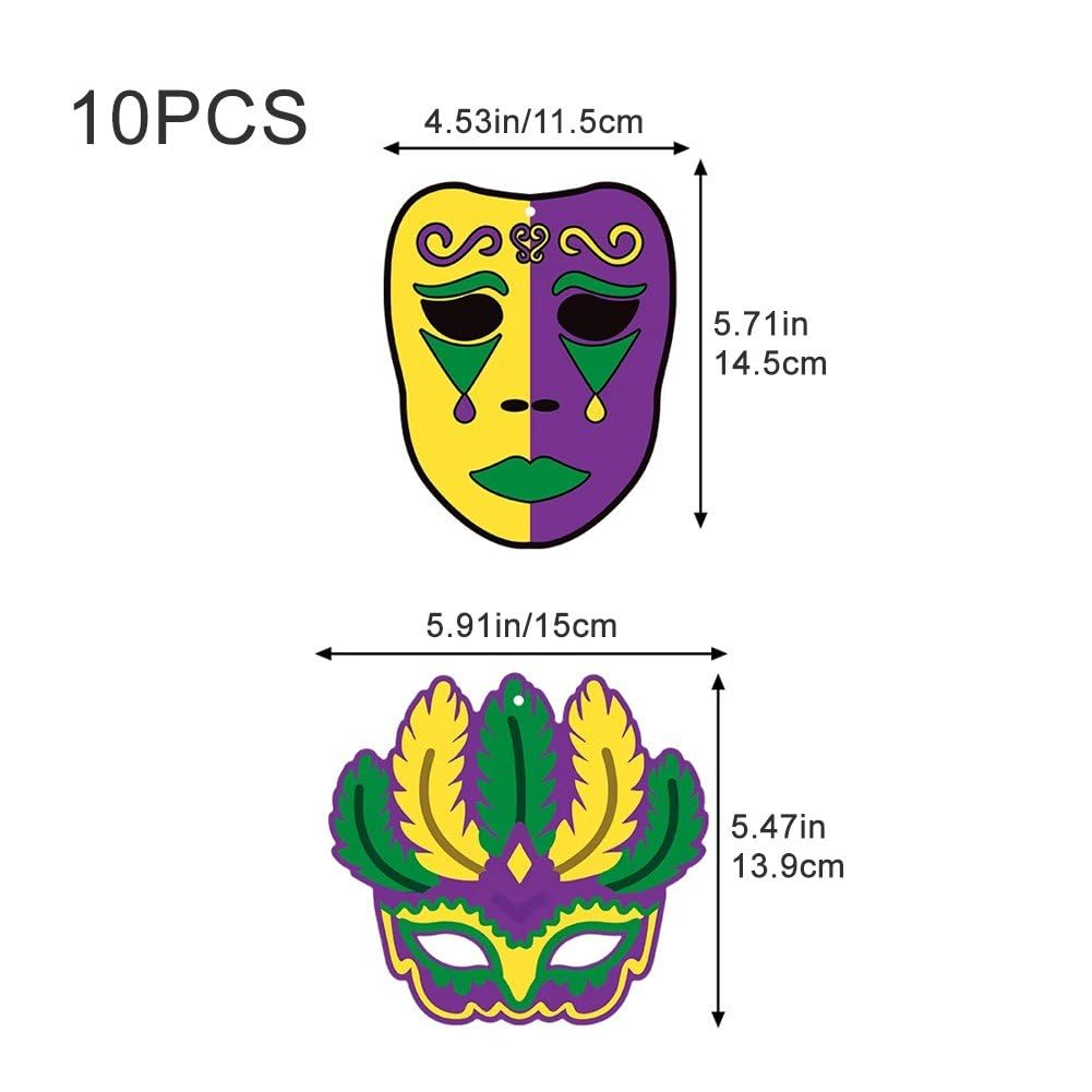 Mardi Gras Dekoracje, Mardi Gras Wiszące Wiry, Mardi Gras Dekoracje urodzinowe na artykuły imprezowe na maskaradę