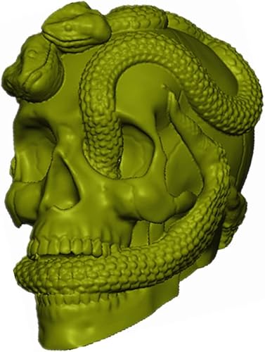 Moldes de jabón de calavera de serpiente, molde de vela de calavera de Halloween, molde de chocolate, molde de cocina para hornear, molde de goma