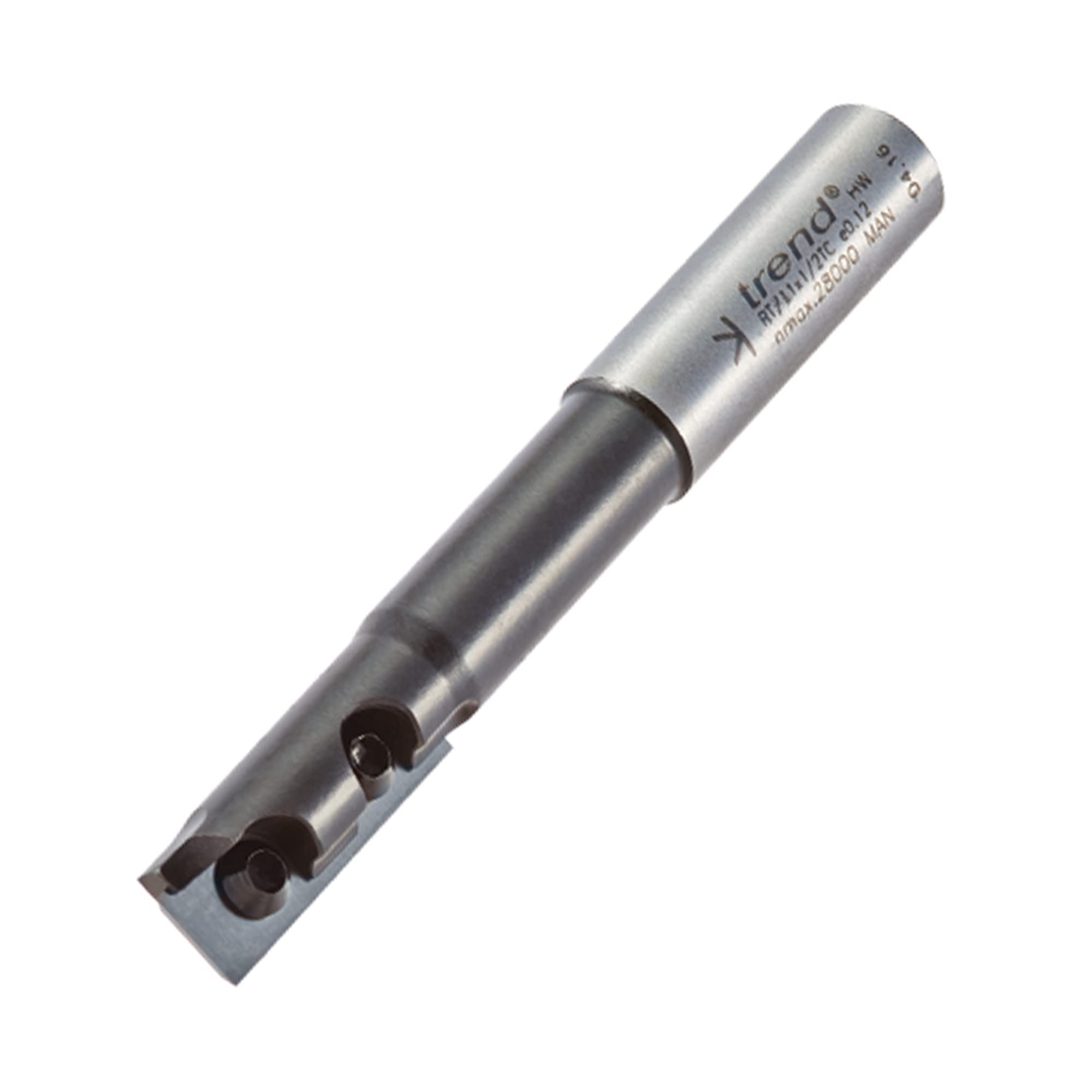 Trend Professional Rota-Tip Straight Single Blade Router Cutter, 1/2 Inch Shank, 12.7Mm Cut Diameter & 29.5Mm Cut Length, Replaceable Solid Carbide Blade, Rt/11X1/2Tc