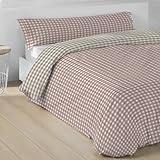 LEBENGOOD Juego de Funda Nórdica 50% Algodón para Cama 105x190/200 con 1 Funda Almohada y 1 Funda de Edredón Colcha Sábana. Juego de Ropa Cama (F.Vic Rosado 105)