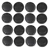 3' Round Plastic Louver Soffit Air Vent Reptile Screen Grille Cover (16, Black)