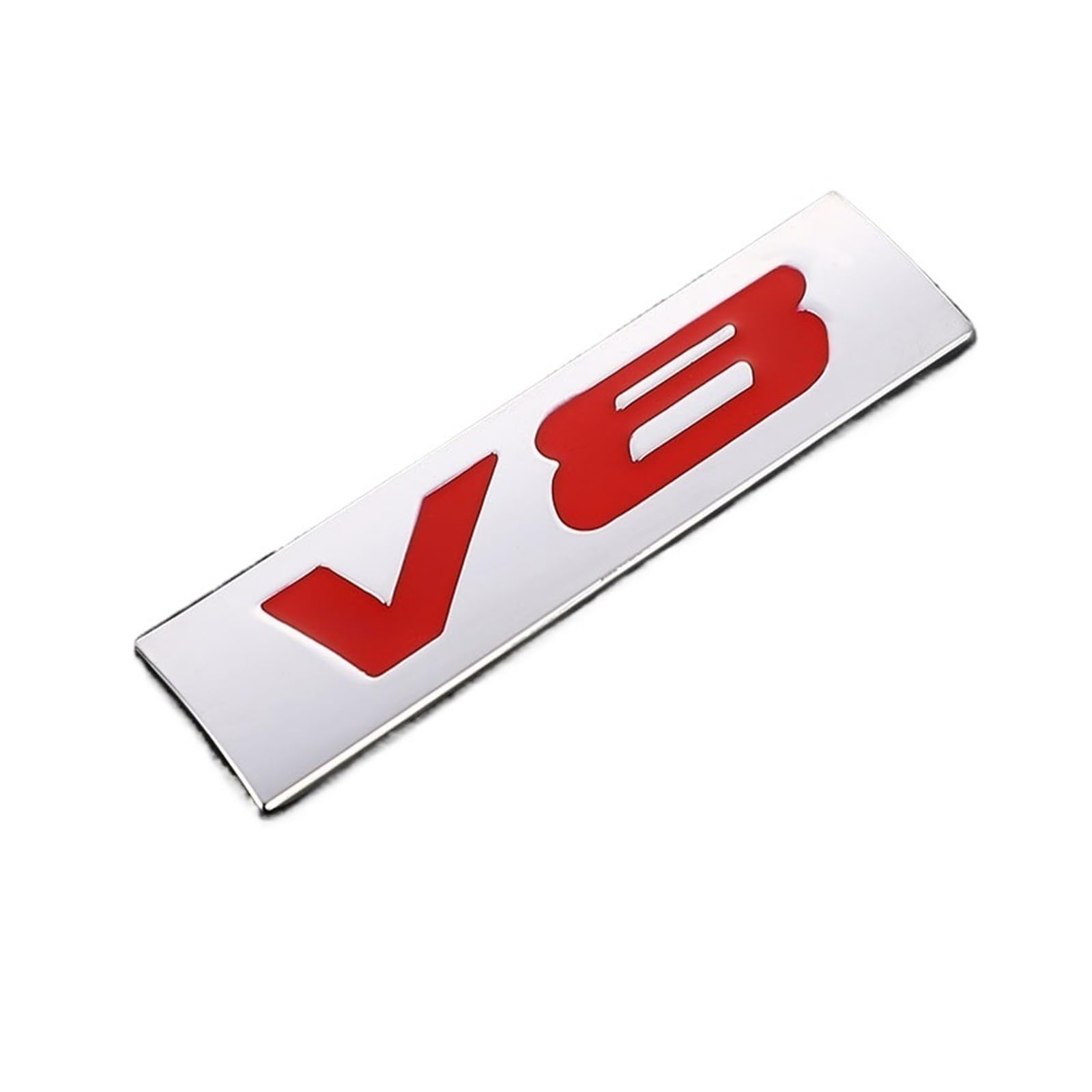 NBCNZCTSAS Metal Car Sticker V6 V8 Rear Emblem Badge Decals Tail Trunk Fit For Benz AMG For BMW For Mazda(For V8 Stickers-01)