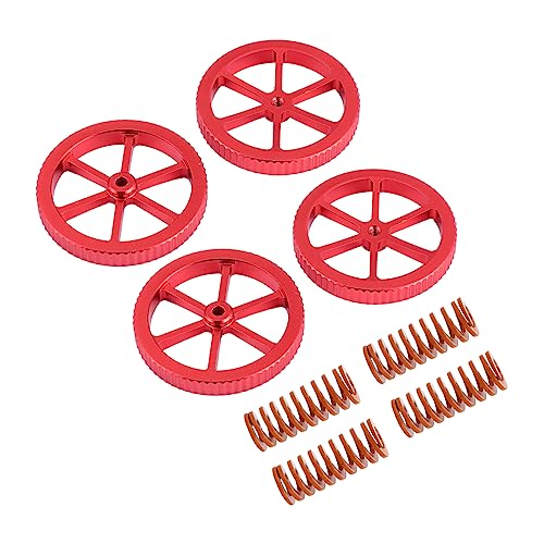 JECOMPRIS 8pcs Aluminum Hand Leveling Nut for Printer Hot Bed Die Spring Printer Parts Supplies Leveling Nut Suit Essent