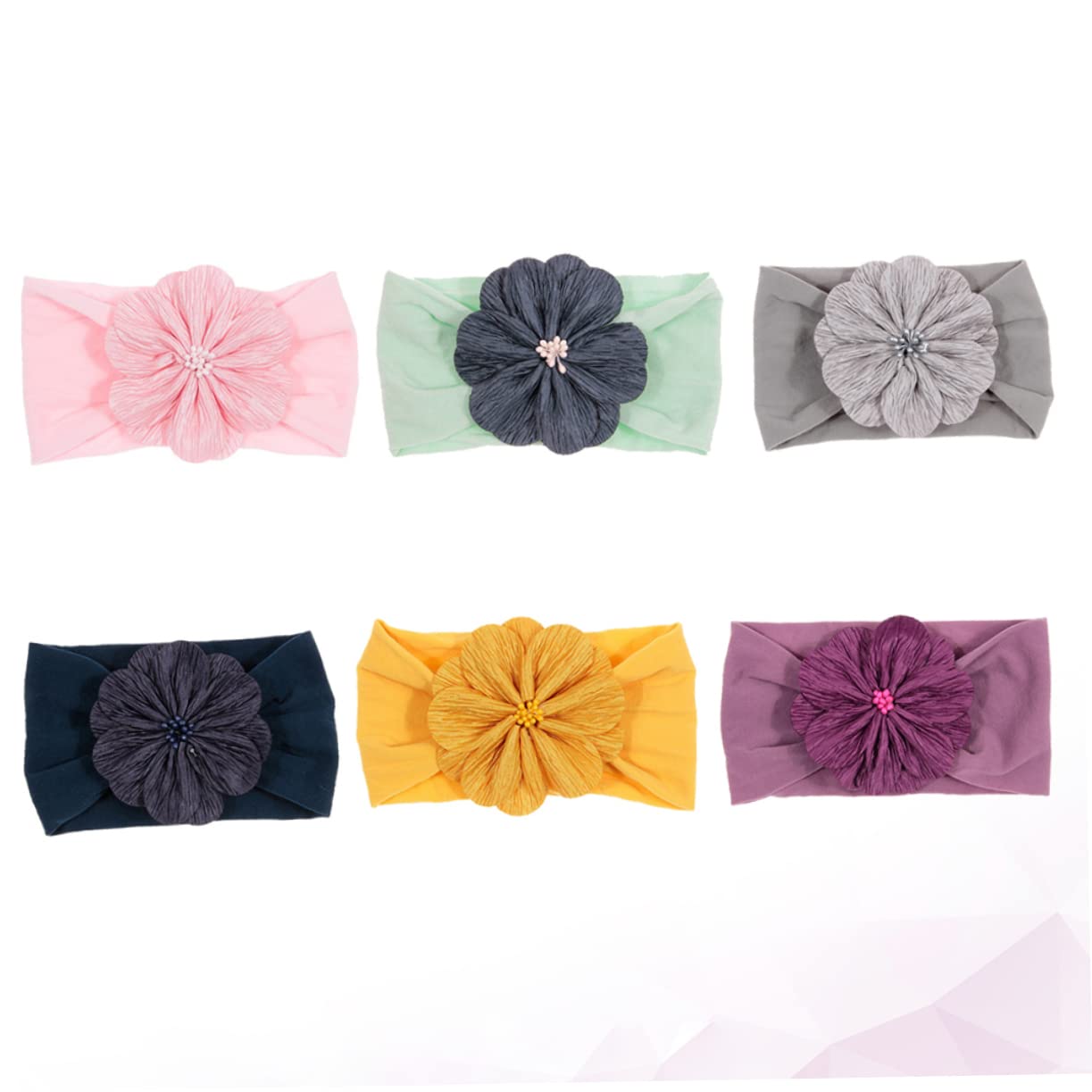 FRCOLOR 18 Pollici Fascia per con fiori da ragazza fascia in cotone impacchi per infantili fasce di cotone hair charms hair jewelry fasce per bambini Fascia colorata