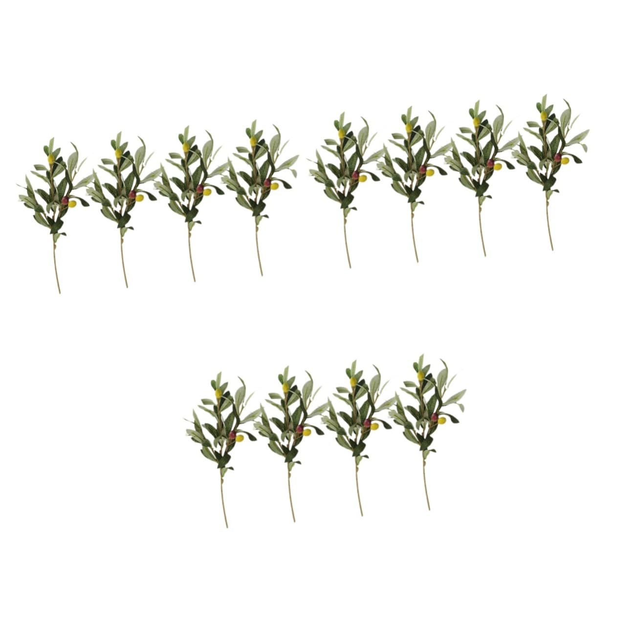 Cabilock 3 Set Eleganti Rami Di Ulivo Steli Artificiali Rami Di Ulivo Piante Finte Per La Decorazione Della Tavola Di Casa Hawaii Feste Matrimonio Ufficio 4 Pezzi * 3