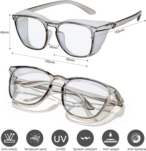 Image of SQIMZAR Safety Glasses Goggles For Women Nurses Protective Eyewear,Anti Fog Safety Goggles
