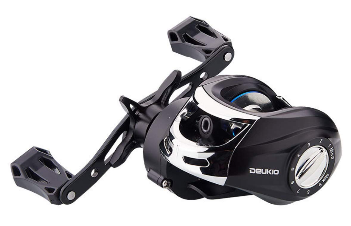 SportsInn Lightweight High Speed Baitcasting Reel Fishing Gear 4+1 BB Right Left Handed 7.2:1, Metal Spool