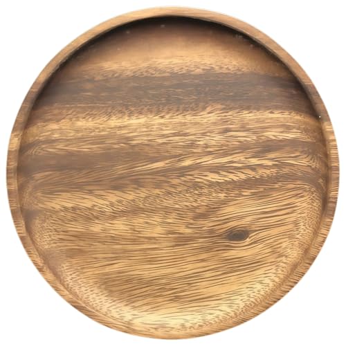 Tablas decorativas de madera nogal, 20 cm de diámetro miniatura 1