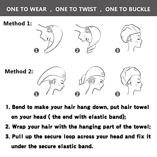 Sunland Microfiber Hair Drying Towel Wrap Super Absorbent Hair Turban For Wet Hair Soft And Lightweight Hair Towel 3Pack #TOP6