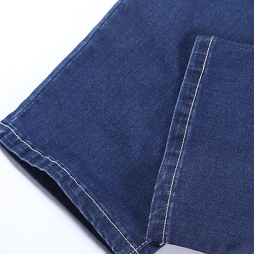 Mens Plus Size Relaxed Jeans Casual Elastic Waistband Baggy Denim Trousers Rugged Drawstring Loose Workwear Pants4