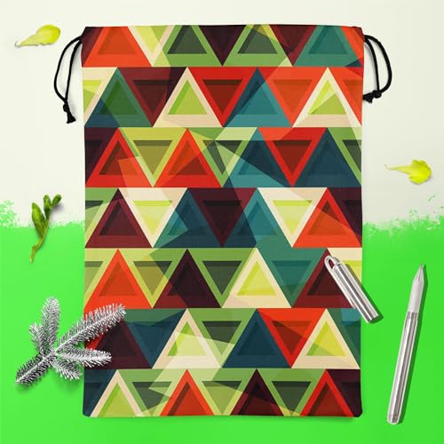 Image of ArtzFolio Grunge Triangle D3 | Reusable Sack Bag | Bag for Gym, Storage, Vegetable & Travel