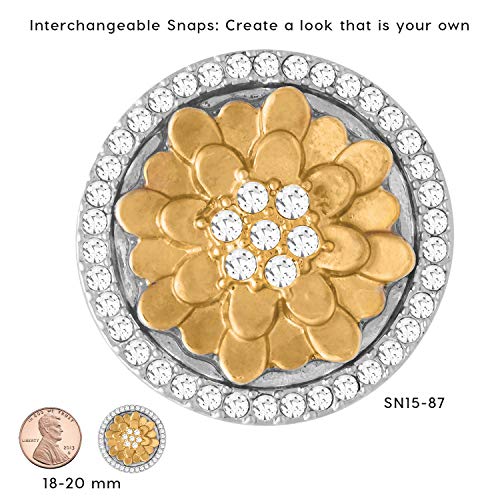 Ginger Snaps Superbell Charm Accessory | Interchangeable, Customizable & Adjustable Snap Jewelry Collection | Button Charms for Necklaces & Bracelets | Standard Size | SN15-87 | Valentine2