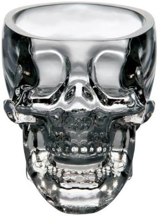 Tvoip 2PCS Kitchen & Dining Entertaining Glassware Drinkware Old Fashioned Glasses Skull Cup for Serving Scotch Whiskey Mixed Drinks (2)