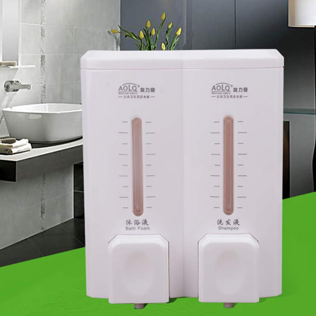 Dozownik do mydła podwójnego dozownika dezynfekującego wiszące ręczne obwieszenie dozownika mydła w domu, biurze, biznes, łatwy w instalacji(250ml)