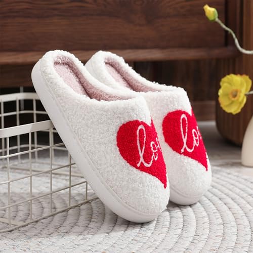 Image of LNERIP Slippers Winter Womens Mens Fluffy Plush Slippers Animals Cute Cartoon House Slippers Cuddly Warm Shoes Indoor Outdoor Girls Women