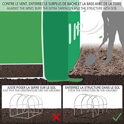 Serre de Jardin Tunnel Serre de Jardin | Serre de Jardin Tunnel 6m2 en Acier galvanisé | Serre de Jardin maraichère Verte | Idéale pour Faire Pousser et protéger Vos Plantes en Toutes Saisons Serre de Jardin Tunnel Serre de Jardin | Serre de Jardin Tunnel 6m2 en Acier galvanisé | Serre de Jardin maraichère Verte | Idéale pour Faire Pousser et protéger Vos Plantes en Toutes Saisons