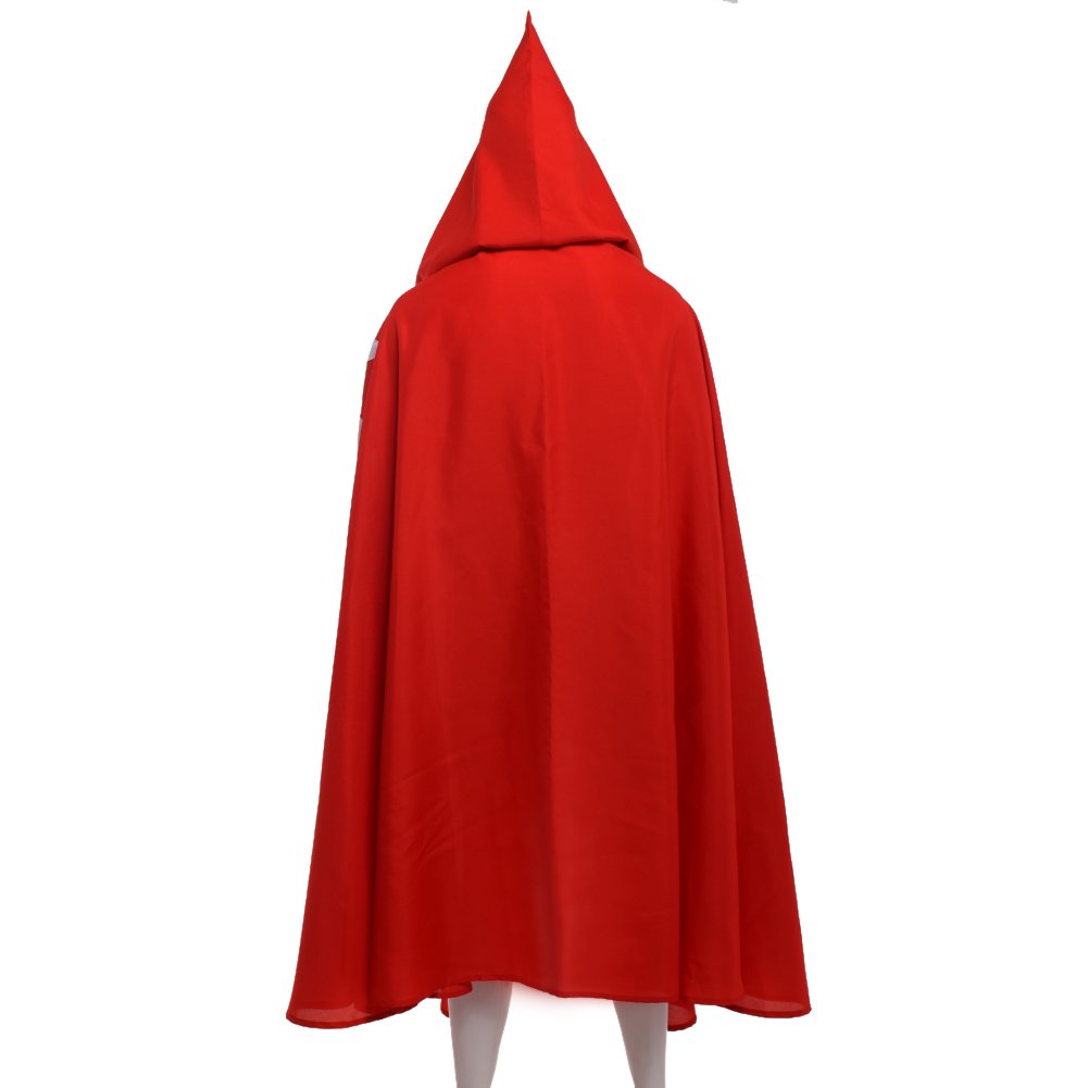 BLESSUME Medieval Templar Knight Cloak Hospitaller Hooded Robe Cape (Red) - Image 3