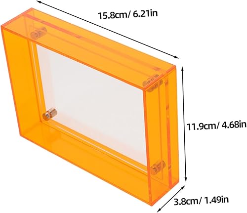 Miniatura 8 de naranja foto la oficina cartel bandejas de acrílico para caballetes de exhibición para mostrar marcos de arte de cambio fácil 8 x 12 foto familia