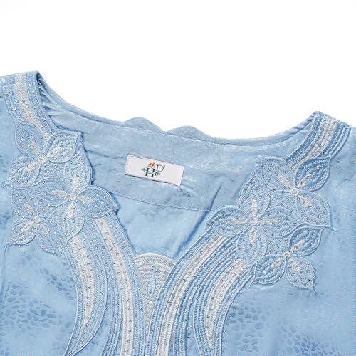 Image of HD African Dresses for Women Fashion Beading Rhinestone Kaftan Maxi Dress