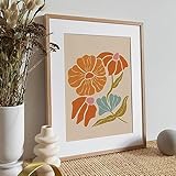 Zoom IMG-2 dittelle 70s abstract botanical flower Zoom IMG-2 dittelle 70s abstract botanical flower