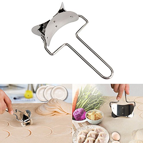 Dumpling Maker Mold Set Stainless Steel Pack of 4, 2 Pack Empanada Press 1pc Dough Cutter 1pc Stuffing Spoon Pie Ravioli Dumpling Press Wrapper Module Kitchen Accessories