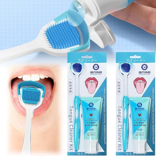Probiotic Tongue Cleaning Gel Set, Tongue Coating Gel Cleaning Tool