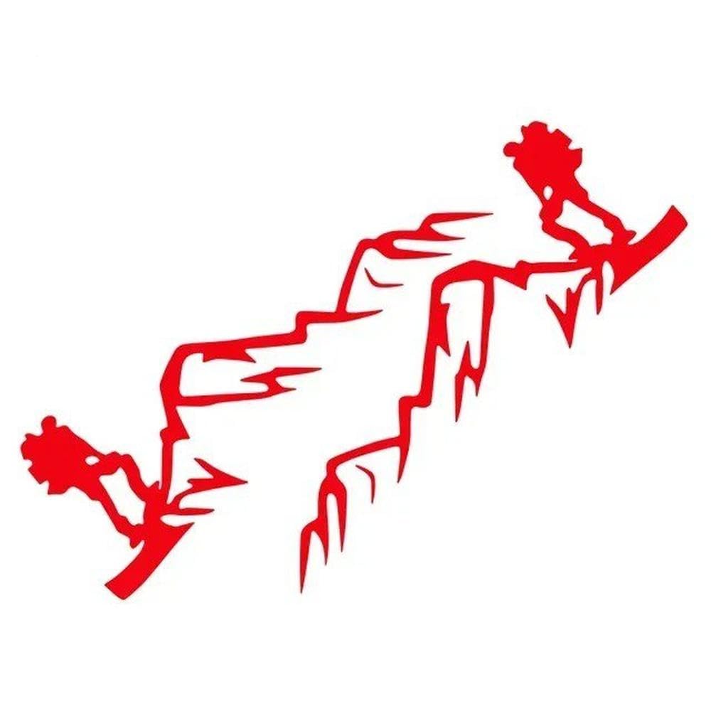 Decalcomanie per Auto Auto Fai da Te Adesivi per Auto Grafica per Porte Laterali Decalcomanie in Pellicola Vinilica(Red)