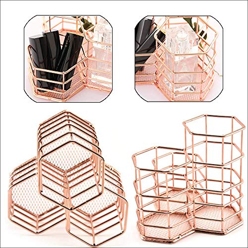 Sqxaldm Portapenne da Scrivania Oro Rosa Trucco