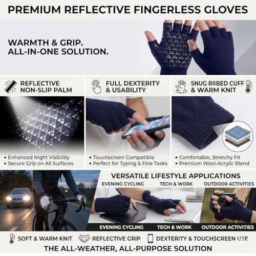 Image of Half Finger warm Woolen Winter hand gloves for men and women /woolen gloves /winter gloves