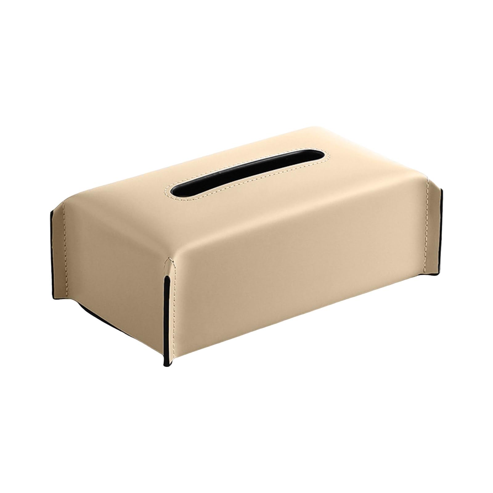 MICFENY PU Leather Tissue Box Rectangular Paper Towel Container Elegant Tissues Storage Case Refillable Napkin Dispenser