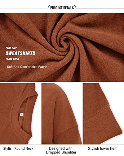 Plmoken Oversized Sweatshirts For Women Pullover Casual Tunic Tops Trendy Sweaters  thumb #3