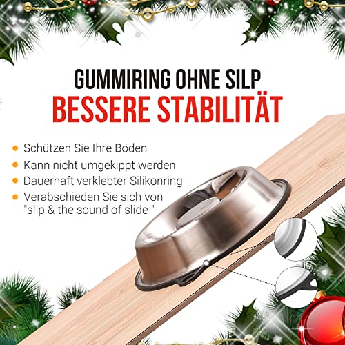 PEGGY11 Edelstahl Slow Feeder Hundenapf | Dauerhaft verklebter Rutschfester Silikonkautschuk