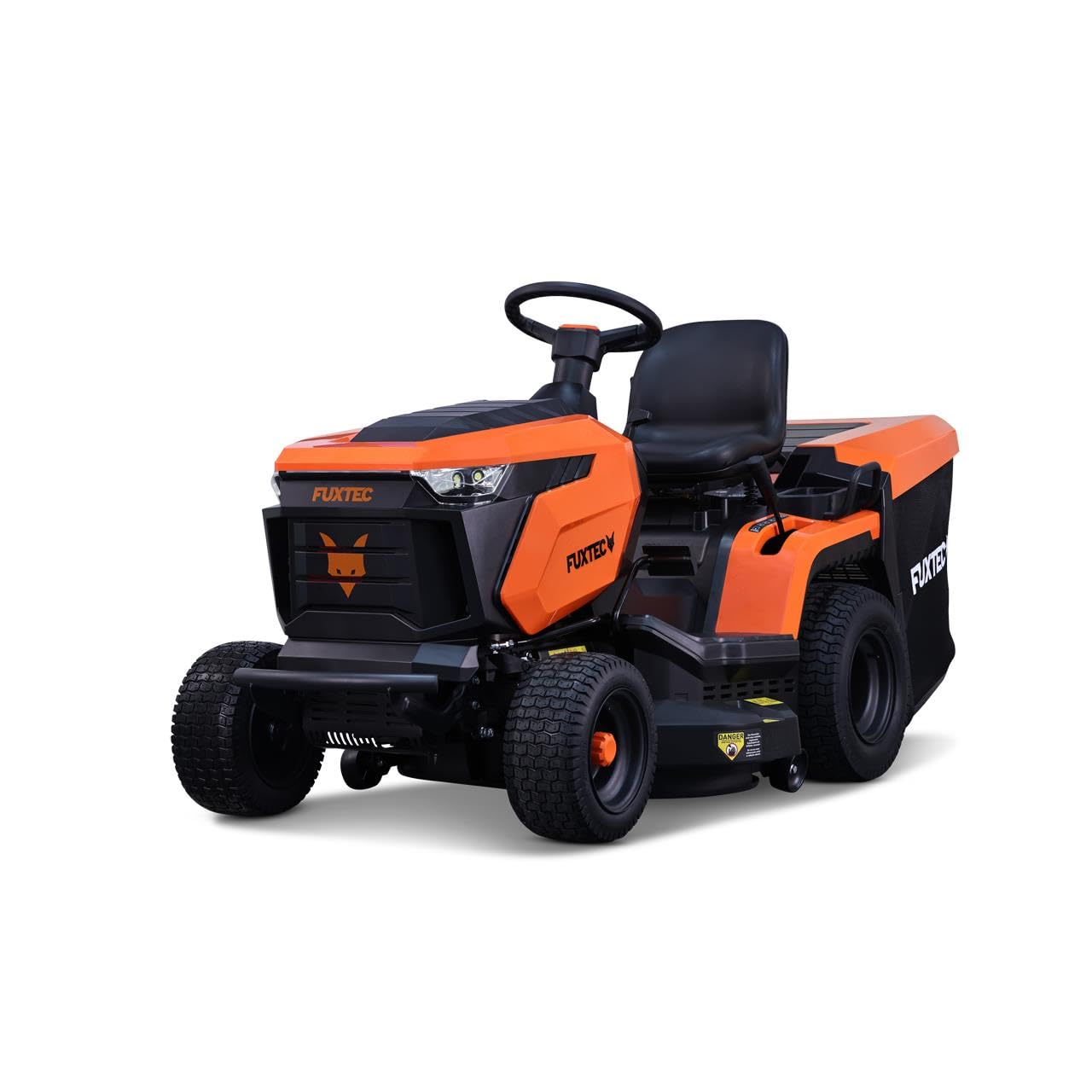 Tractor cortacésped FUXTEC FX-RMT84M, Ancho 83 cm, 6 Alturas, Motor Gasolina, Cambio Manual, recogedor 280 L y función de siega Marcha atrás