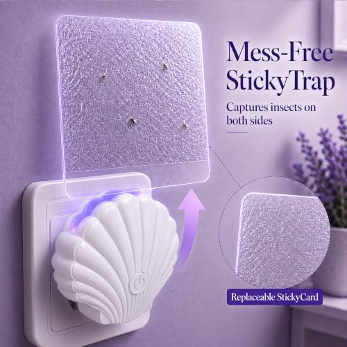 Image of LFSYS Fruit Fly Traps for House Indoors 2 Device+20 Refills (Scallop)