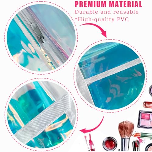 ONEART Holographic Clear Tote Bags, Waterproof Shoulder Bag, Clear Tote Bag with Zipper, Unisex Handbag3