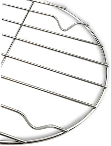 Miniatura 9 de 2 piezas de acero inoxidable redondo barbacoa parrilla soporte herramientas barbacoa barbacoa herramientas para cocinar parrilla y asar accesorios